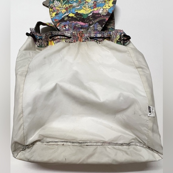 LeSportSac Vintage 90s Y2K RARE Amy Davis Hawaii Island Print Nylon Backpack main image 11